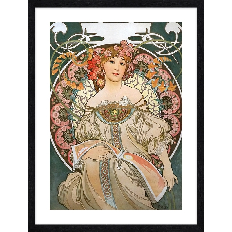 Wall art print and canvas. Alphonse Mucha, Daydream