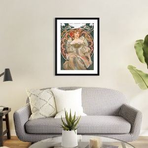 Wall art print and canvas. Alphonse Mucha, Daydream