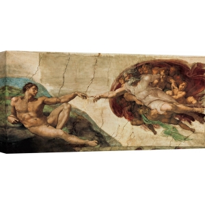 Wall art print and canvas. Michelangelo Buonarroti, Creation of Adam