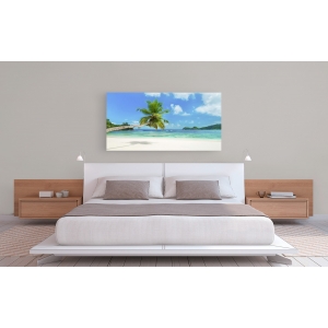 Quadro, stampa su tela. Spiaggia tropicale, Seychelles