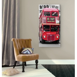 Wall art print and canvas. Double-Decker bus, London
