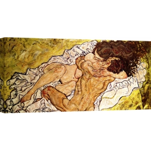Wall art print and canvas. Egon Schiele, The Embrace