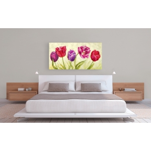 Cuadros tulipanes en canvas. Silvia Mei, Ramo de tulipanes blancos
