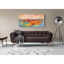 Wall art print and canvas. Tebo Marzari, Town on the Hill
