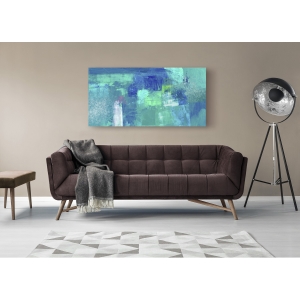 Wall art print, blue abstract canvas. Heather Taylor, Azure