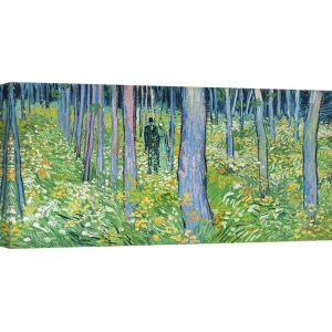 Tableau sur toile. Vincent van Gogh, Undergrowth with two figures
