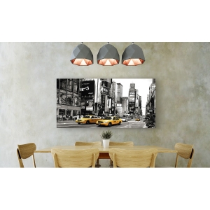 Wall art print and canvas. Taxi in Times Square, New York