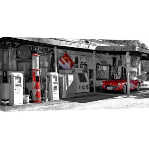 Cuadro de coches en canvas. Ratsenskiy, Vintage gas station on Route 66