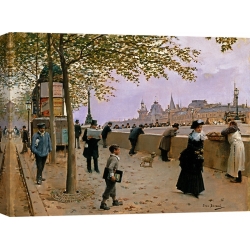 Cuadro en canvas. Jean Beraud, A orillas del Sena, París