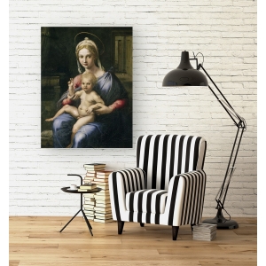 Tableau sur toile. Giulio Romano, La Vierge et l'enfant