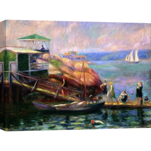 Tableau sur toile. William James Glackens, Swimming in the Bay