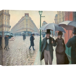 Tableau sur toile. Gustave Caillebotte, Temps de pluie