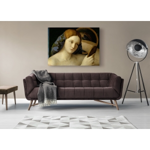 Tableau sur toile. Giovanni Bellini, Jeune femme au miroir (détail) 