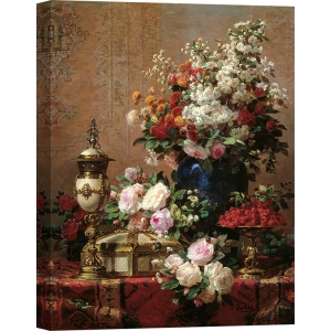 Wall art print and canvas. Jean-Baptiste Robie, Composition with Roses