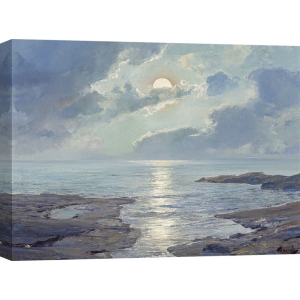 Wall art print and canvas. Frederick Judd Waugh, The risen moon