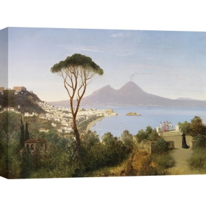 Cuadro en canvas. August Zimmermann, Vista desde Posillipo