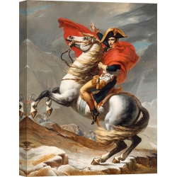 Quadro, stampa su tela. Jacques-Louis David, Napoleone Bonaparte valica il Gran San Bernando