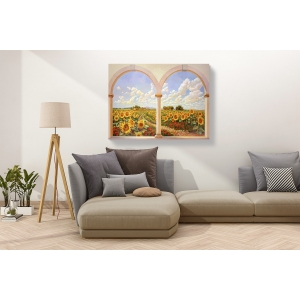 Wall art print and canvas. Andrea Del Missier, Sunflower Road