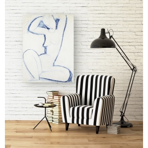 Wall art print and canvas. Amedeo Modigliani, Blue Caryatid II