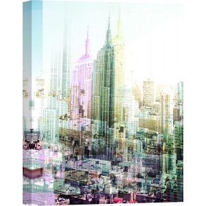 Quadro, stampa su tela. Peter Berry, Empire State Building Multiexposure I