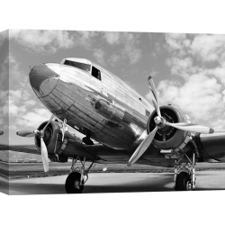 Tableau sur toile. Anonyme, DC-3 in air field, Arizona