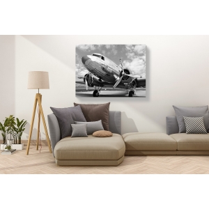 Cuadro, fotografía, en canvas. Anónimo, Avión DC-3 en campo aéreo, Arizona