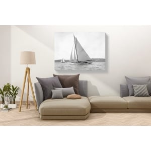 Wall art print and canvas. Victorian sloop on Sydney Harbour, 1930