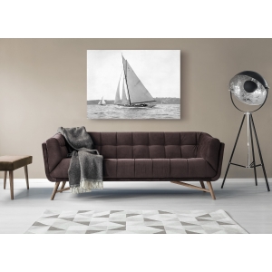 Wall art print and canvas. Victorian sloop on Sydney Harbour, 1930