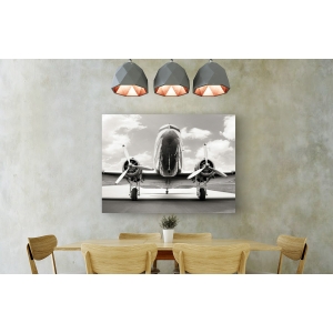 Tableau sur toile. Anonyme, Vintage Airplane in air field