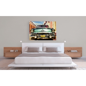 Wall art print and canvas. Gasoline Images, Vintage American car in Habana, Cuba