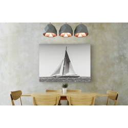 Wall art print and canvas. Classic racing sailboat