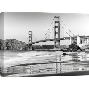 Tableau sur toile. Baker beach et Golden Gate Bridge, San Francisco