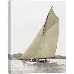 Wall art print and canvas. Victorian sloop on Sydney Harbour