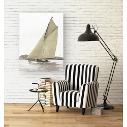 Wall art print and canvas. Victorian sloop on Sydney Harbour