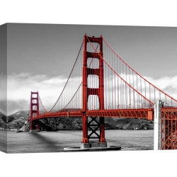 Quadro, stampa su tela. Pangea Images, Golden Gate Bridge, San Francisco