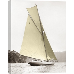 Quadro, stampa su tela. Vintage yacht