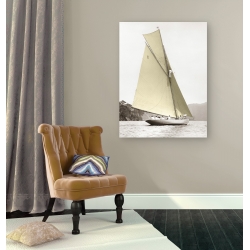 Wall art print and canvas. Vintage yacht