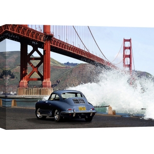 Cuadro de coches en canvas. Under the Golden Gate Bridge, San Francisco