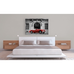 Wall art print and canvas. Gasoline Images, Luxury Car in front of Classic Palace