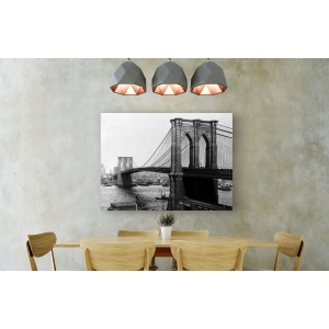 Tableau sur toile. A. Loeffler, Brooklyn Bridge, New York, 1900