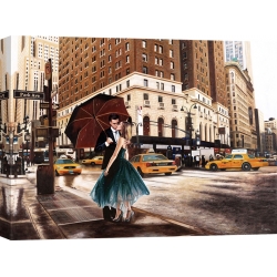 Wall art print and canvas. Pierre Benson, Kiss in Park Avenue