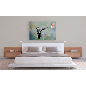 Wall art print and canvas. Anonymous (attributed to Banksy), Westwood, Los Angeles (graffiti)