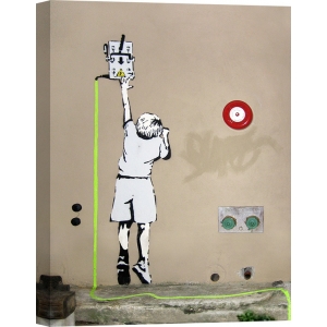 Wall art print and canvas. Anonymous (attributed to Banksy), Boy – North 6th Avenue, NYC (graffiti)