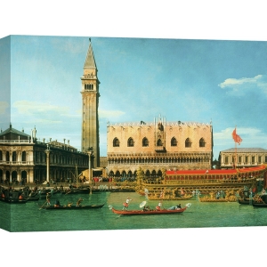 Tableau sur toile. Canaletto, Bucintoro au quai le jour de l'Ascension