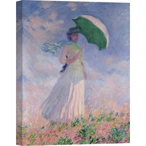 Quadro, stampa su tela. Claude Monet, Donna con parasole (destra)