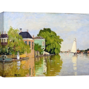 Cuadro en canvas. Claude Monet, Casas en el Achterzaan (detalle)