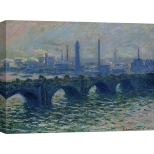 Tableau sur toile. Claude Monet, Le pont de Waterloo, Londres