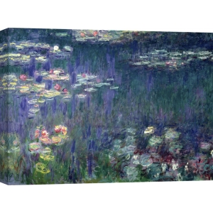 Wall art print and canvas. Claude Monet, Waterlilies: Green Reflections