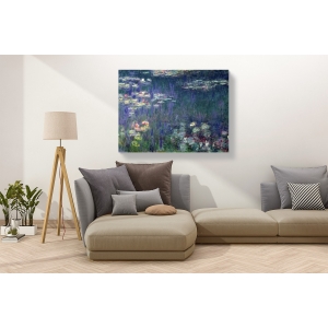 Wall art print and canvas. Claude Monet, Waterlilies: Green Reflections