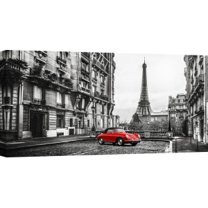 Leinwandbilder. Gasoline Images, Sportwagen in Paris (Rot)